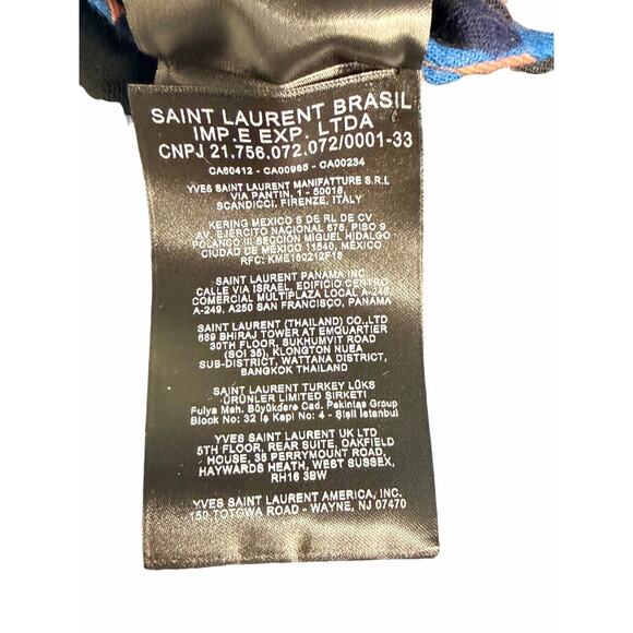 Saint Laurent NWT Cassandre Chouchou Hair Scrunchie in Blue Leopard Print main image 9